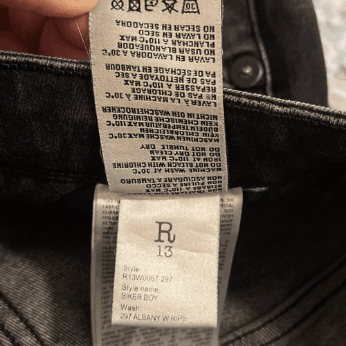 R13 Women’s Biker Boy Distressed Designer Jeans - Thumbnail 13