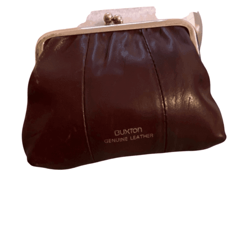 Buxton Vintage Leather Kiss-lock Change Purse - Thumbnail 2