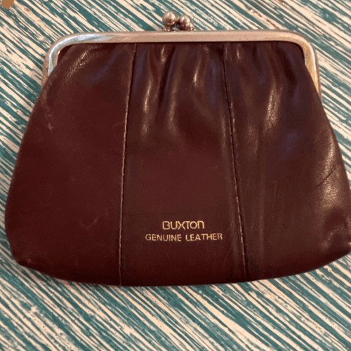 Buxton Vintage Leather Kiss-lock Change Purse - Thumbnail 3