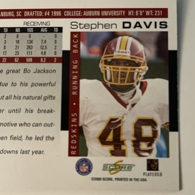 2000 Score - Stephen Davis #212 - Thumbnail 4