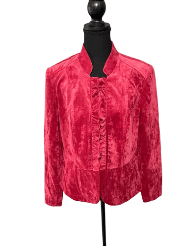 Kate Rosy Women’s Ruffle Military Blazer Red Size Large - Image 1
