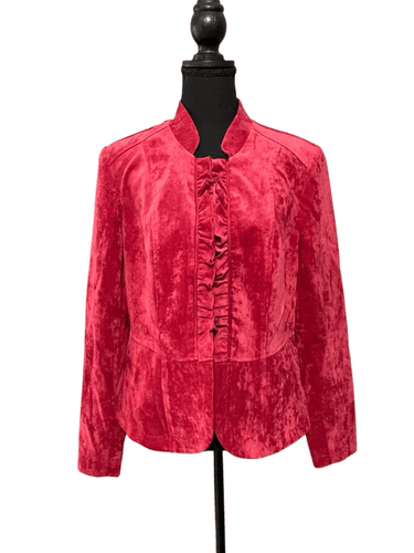 Kate Rosy Women’s Ruffle Military Blazer Red Size Large - Thumbnail 2