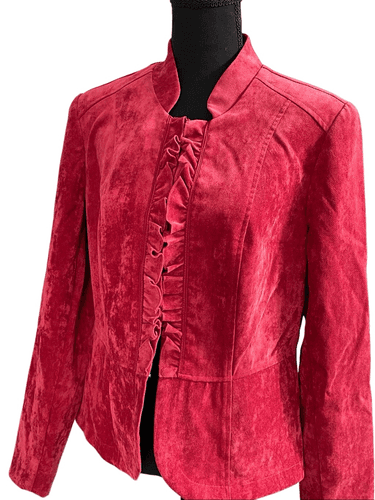 Kate Rosy Women’s Ruffle Military Blazer Red Size Large - Thumbnail 4