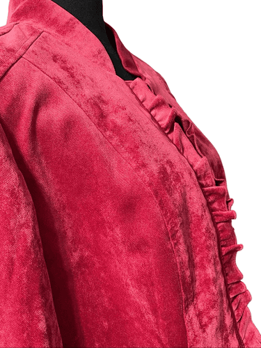 Kate Rosy Women’s Ruffle Military Blazer Red Size Large - Thumbnail 5