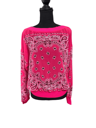 W by Worth Women’s Semi Nude Bandana L/S Shirt/Top size Small - Image 1