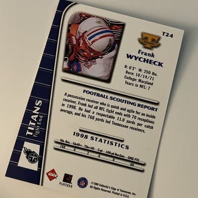 1999 Collector's Edge Triumph - Frank Wycheck #T24 - Thumbnail 5