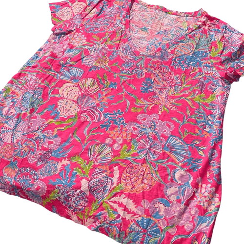 Lilly Pulitzer Women’s V-Neck Shirt With Wine Tote Bag - Thumbnail 4