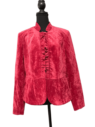 Kate Rosy Women’s Ruffle Military Blazer Red Size Large - Thumbnail 3
