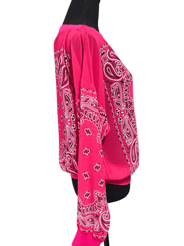 W by Worth Women’s Semi Nude Bandana L/S Shirt/Top size Small - Thumbnail 8