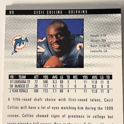 1999 Upper Deck HoloGrFX - Rookie GRFX Cecil Collins #89 (RC) - Thumbnail 4