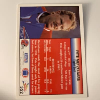 1992 Pacific - Pete Metzelaars #352 - Thumbnail 2