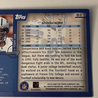 2000 Topps - David Sloan #82 - Thumbnail 4