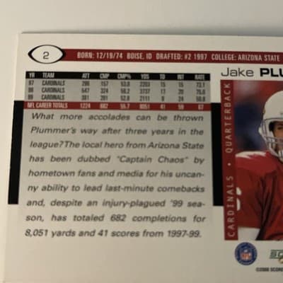 2000 Score - Jake Plummer #2 - Thumbnail 5