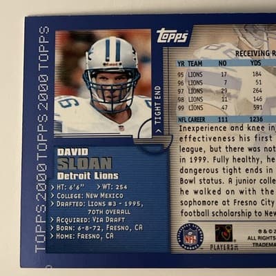 2000 Topps - David Sloan #82 - Thumbnail 3