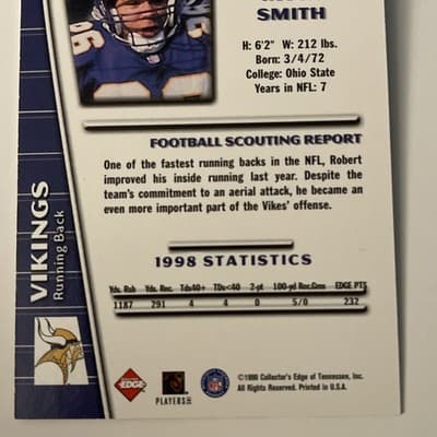 1999 Collector's Edge Triumph - Robert Smith #T18 - Thumbnail 4