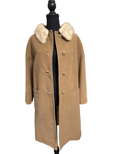 Vintage 60’s Ricemor Women’s Wool Blend Mink Collar Swing Coat/Jacket - Image 1