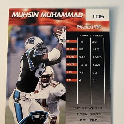 1999 Collector's Edge Fury - Muhsin Muhammad #105 - Thumbnail 3