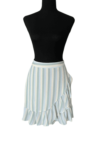 LC Laura Conrad Striped Tiered Ruffle Mini Skirt - Image 1