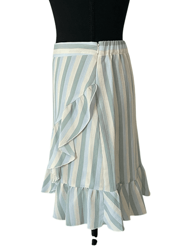 LC Laura Conrad Striped Tiered Ruffle Mini Skirt - Thumbnail 4