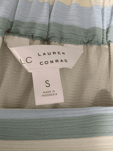 LC Laura Conrad Striped Tiered Ruffle Mini Skirt - Thumbnail 10