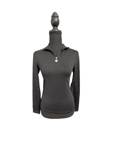 GOLFINO Ladies FLOCK PRINT LONG SLEEVE TROYER Underlayer Top - Thumbnail 2