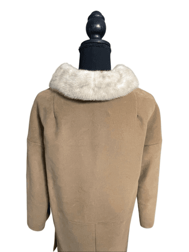 Vintage 60’s Ricemor Women’s Wool Blend Mink Collar Swing Coat/Jacket - Thumbnail 7