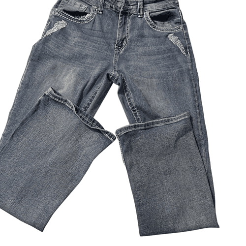 SKY Ladie’s Classic Pocket Bling Bootcut Jeans - Image 1