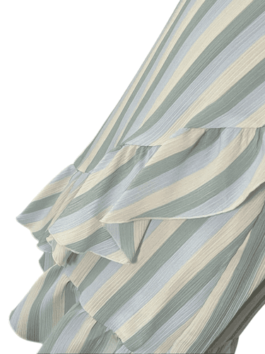 LC Laura Conrad Striped Tiered Ruffle Mini Skirt - Thumbnail 7