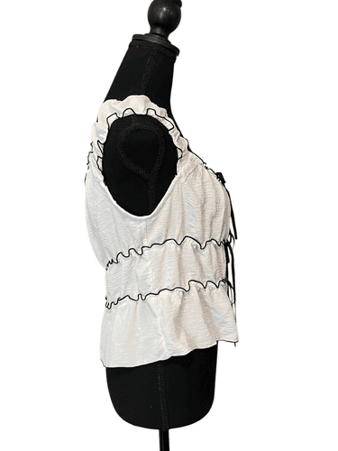 Kirious Women’s Contrast Bow Baby Doll Halter/Tank Top - Thumbnail 4