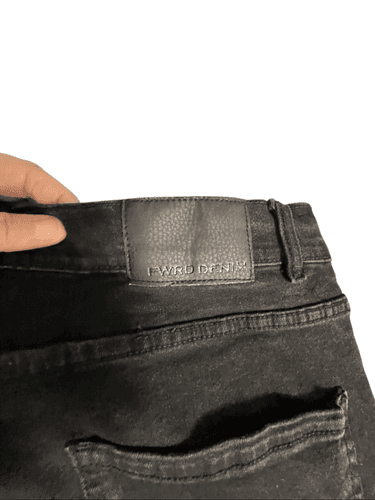 FWRD Denim Washed Up Men’s Jet Black Distressed Slim Fit Jeans - Thumbnail 9