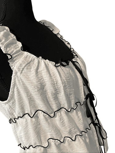 Kirious Women’s Contrast Bow Baby Doll Halter/Tank Top - Thumbnail 3