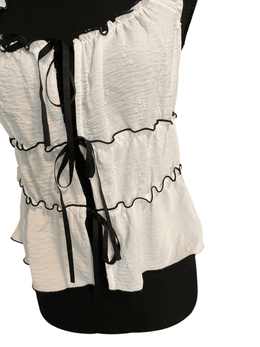 Kirious Women’s Contrast Bow Baby Doll Halter/Tank Top - Thumbnail 8