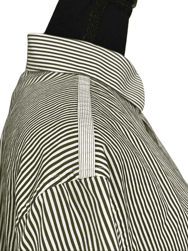 Murano Men’s Slim Fit Short Sleeve Pinstriped Button Up Shirt size Large - Thumbnail 4