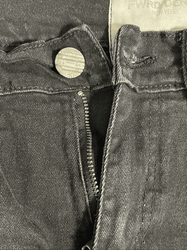 FWRD Denim Washed Up Men’s Jet Black Distressed Slim Fit Jeans - Thumbnail 10