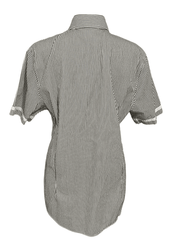 Murano Men’s Slim Fit Short Sleeve Pinstriped Button Up Shirt size Large - Thumbnail 6