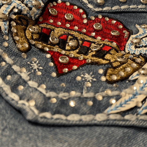 SKY Ladie’s Classic Pocket Bling Bootcut Jeans - Thumbnail 6