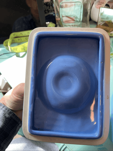 Hall Westinghouse Vintage Refrigerator Dish Delphinium Blue W/Lid 6x4x4 - Thumbnail 13