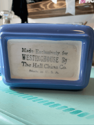 Hall Westinghouse Vintage Refrigerator Dish Delphinium Blue W/Lid 6x4x4 - Thumbnail 11