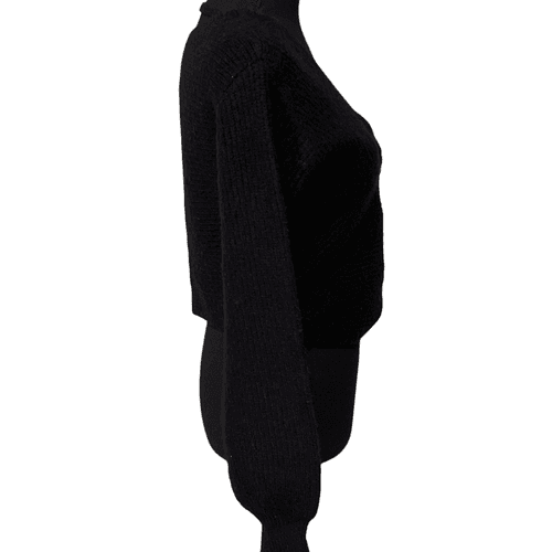 Derek Lam 10 Crosby Women’s Marnie Twist Front Brushed Ribbed L/S Wool Blend Sw - Thumbnail 4
