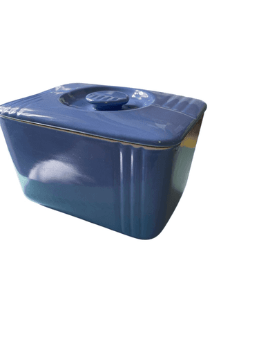 Hall Westinghouse Vintage Refrigerator Dish Delphinium Blue W/Lid 6x4x4 - Thumbnail 3