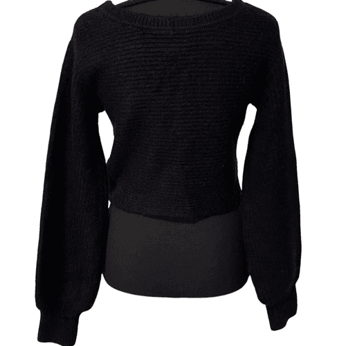 Derek Lam 10 Crosby Women’s Marnie Twist Front Brushed Ribbed L/S Wool Blend Sw - Thumbnail 5