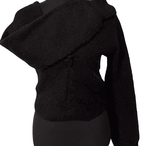 Derek Lam 10 Crosby Women’s Marnie Twist Front Brushed Ribbed L/S Wool Blend Sw - Thumbnail 8