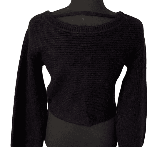 Derek Lam 10 Crosby Women’s Marnie Twist Front Brushed Ribbed L/S Wool Blend Sw - Thumbnail 7