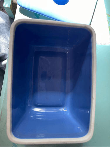 Hall Westinghouse Vintage Refrigerator Dish Delphinium Blue W/Lid 6x4x4 - Thumbnail 9