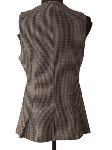 H&M Women’s Houndstooth Slim Fit Long Vest - Thumbnail 6