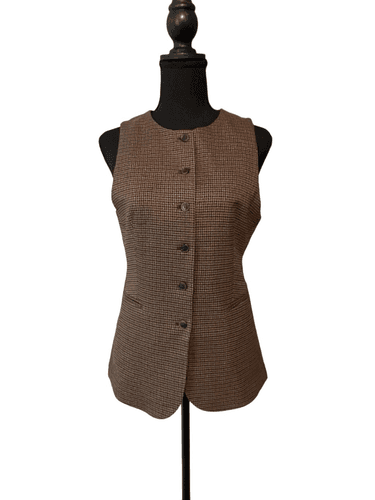 H&M Women’s Houndstooth Slim Fit Long Vest - Image 1