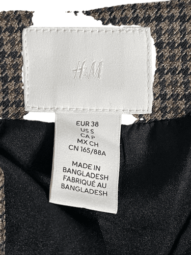 H&M Women’s Houndstooth Slim Fit Long Vest - Thumbnail 8