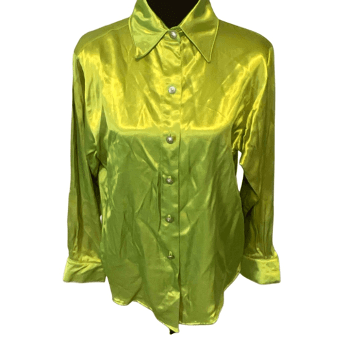 Robin Berry Vintage Women’s L/S Button Down Silk Feel Blouse - Thumbnail 8