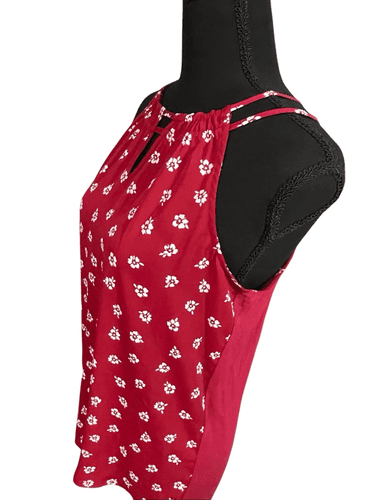 41 Hawthorn Women’s Red Floral Double Strap Sleeveless Blouse/Top/Shirt - Thumbnail 3