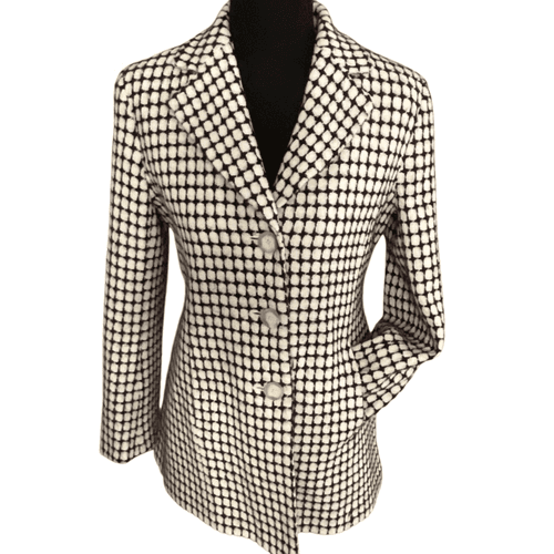 Ann Taylor Women’s Classic Checkered 3 Button Blazer - Image 1